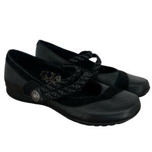Aetrex  Women's  Black Leather Comfort Cushion Insole Mary Jane Shoes -Size 10
